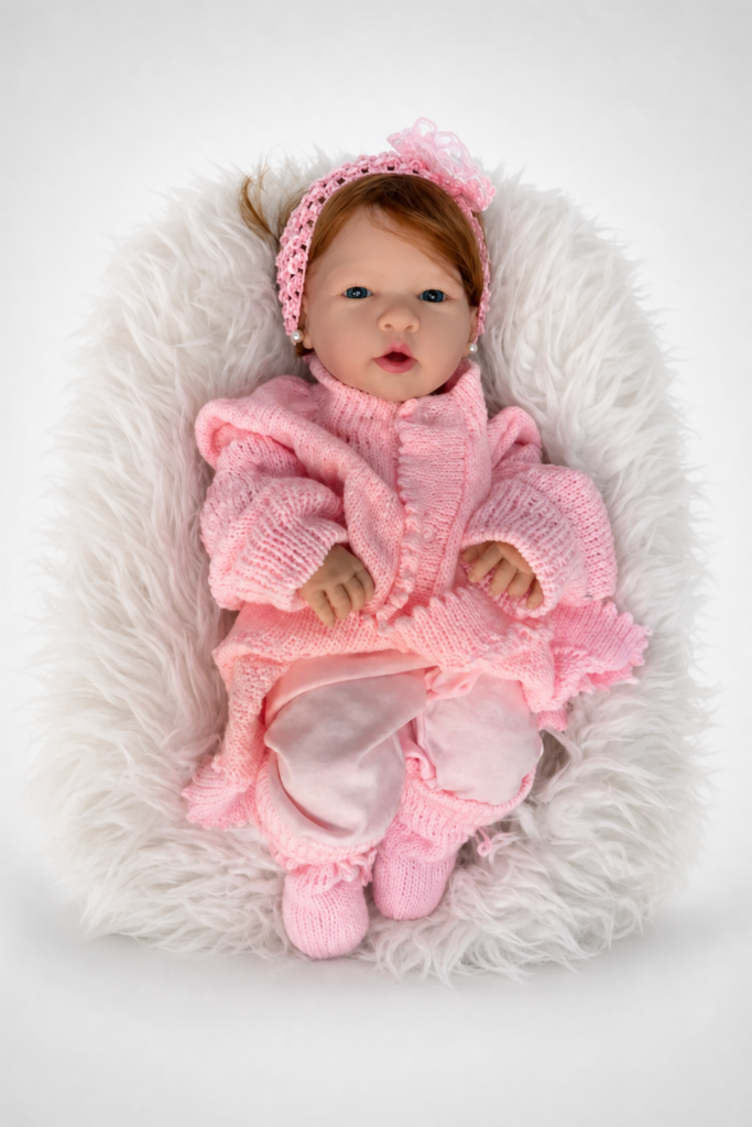 Boneca bebê reborn de 40cm realista