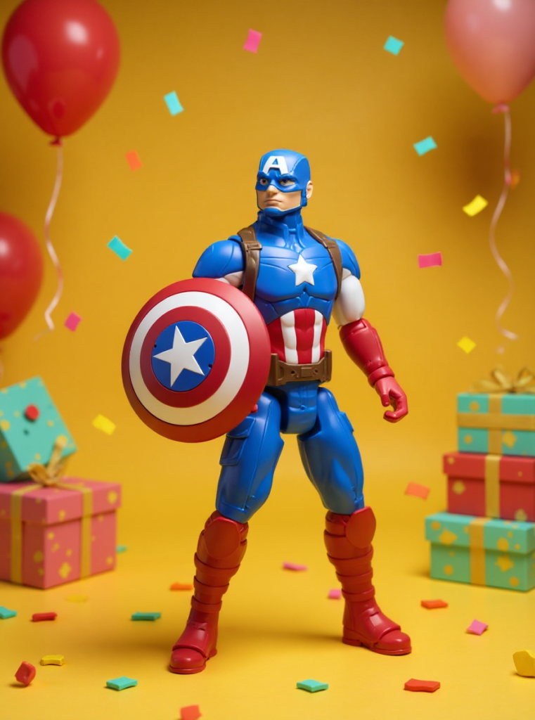 Boneco articulado Capitão América Titan Hero Series Hasbro 30cm com escudo.