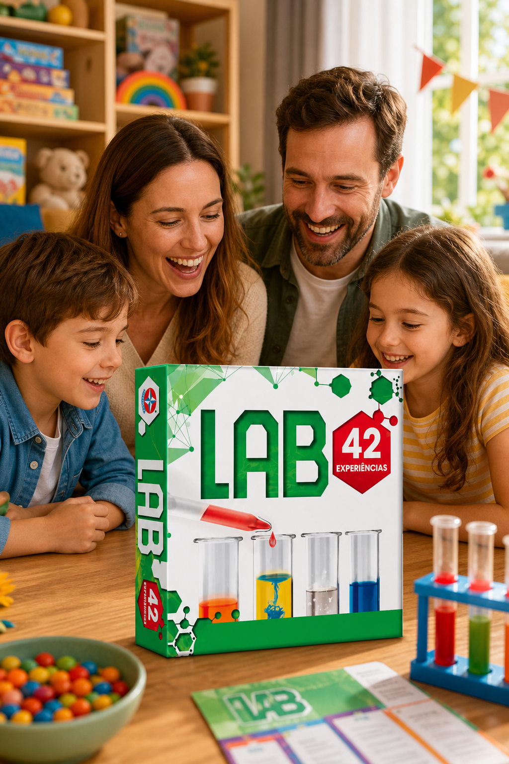 Kit de laboratório científico Estrela com 42 experimentos para crianças